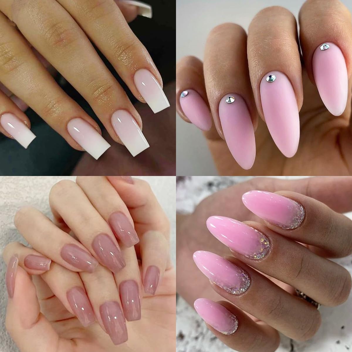 Fcozpjk Poly Gel Nail Kit displayed with all components