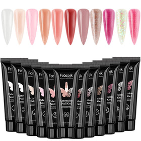 Fcozpjk Poly Nail Gel Kit 12 colors front view