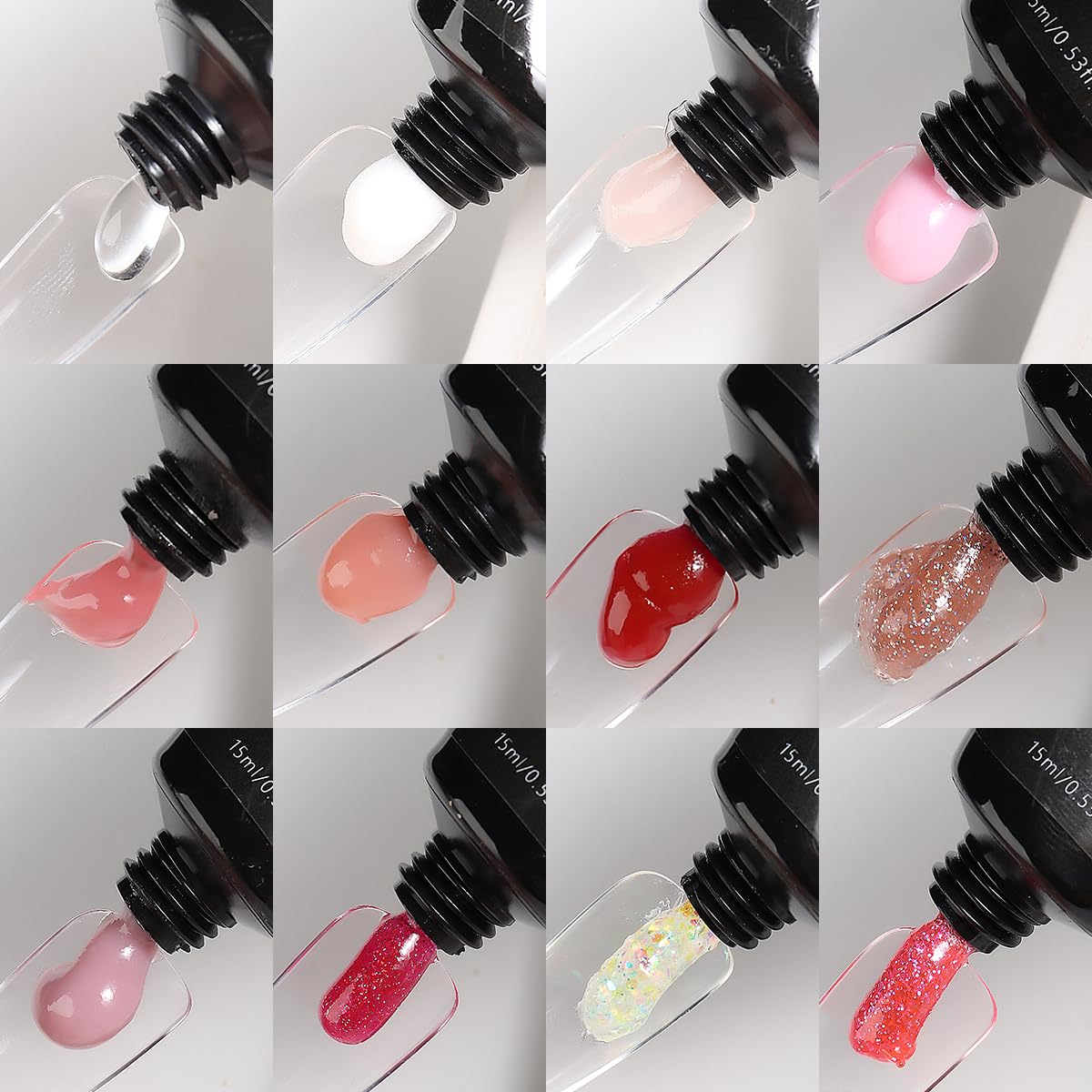 Fcozpjk Poly Nail Gel Kit showing clear and pink gels