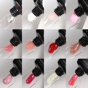 Fcozpjk Poly Nail Gel Kit showing clear and pink gels