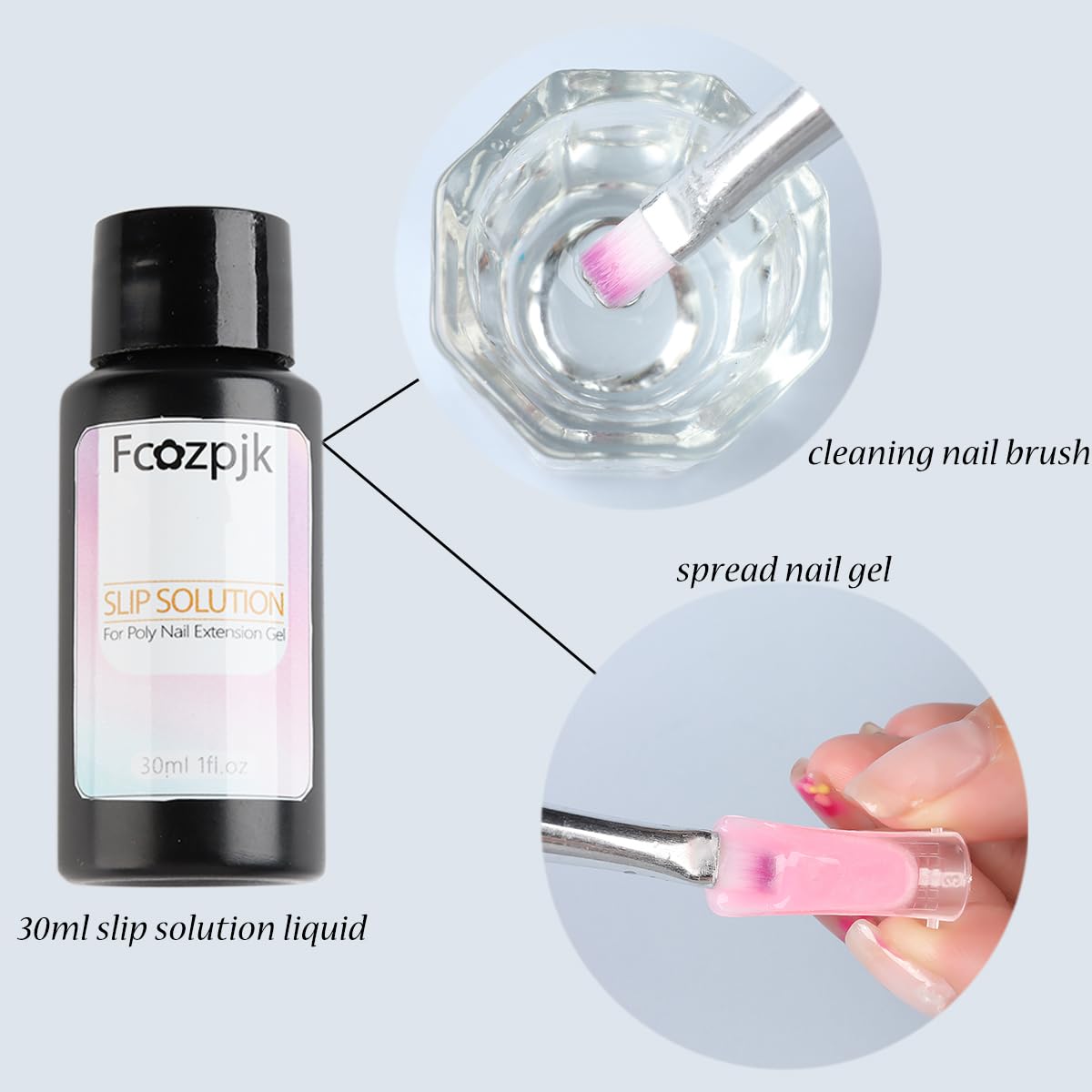 Fcozpjk white nail gel ready for application