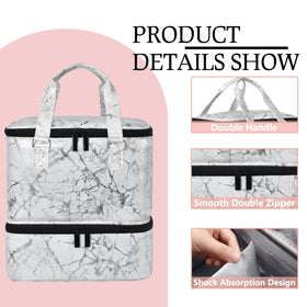 FCQQYWZ Nail Polish Organizer Case showcasing storage for nail tools