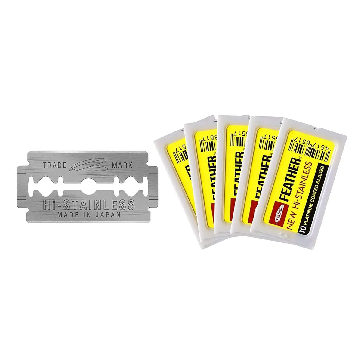 Feather Double Edge Razor Blades 50 count packaging
