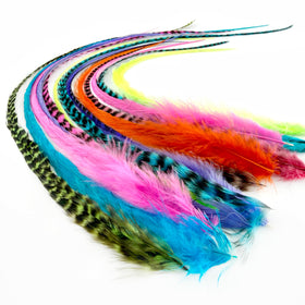 Feather Headz 15 Rainbow Fluffy Hair Feathers pack front view