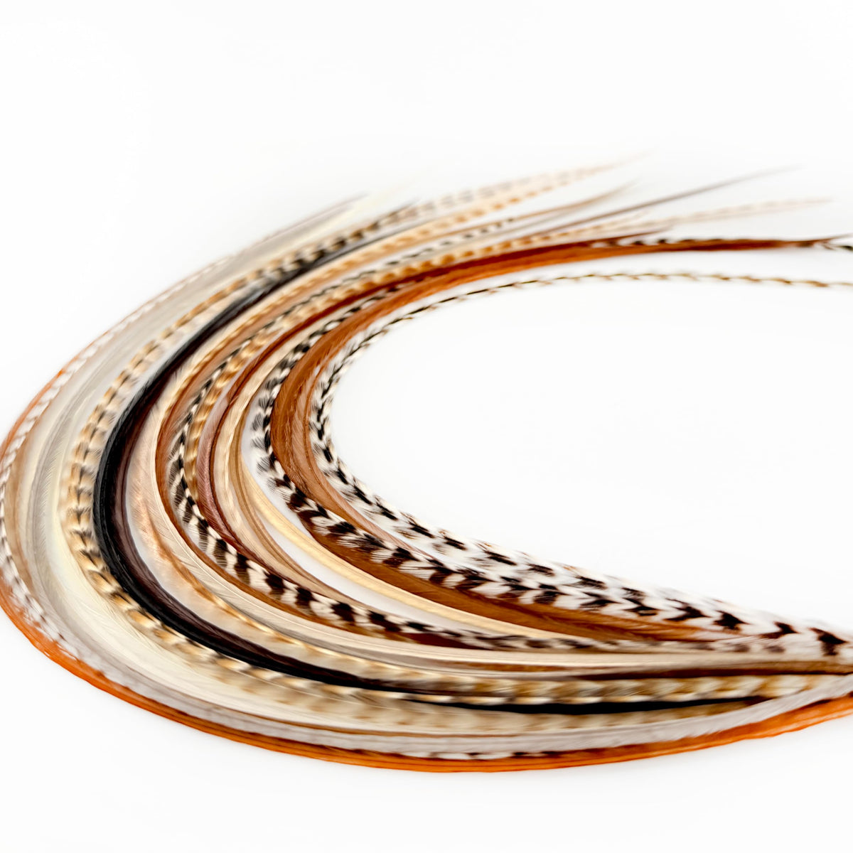 Feather Headz 21 Natural Colour Hair Extensions front view