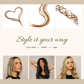 Feather Headz 9” to 14” hair extensions in natural colours