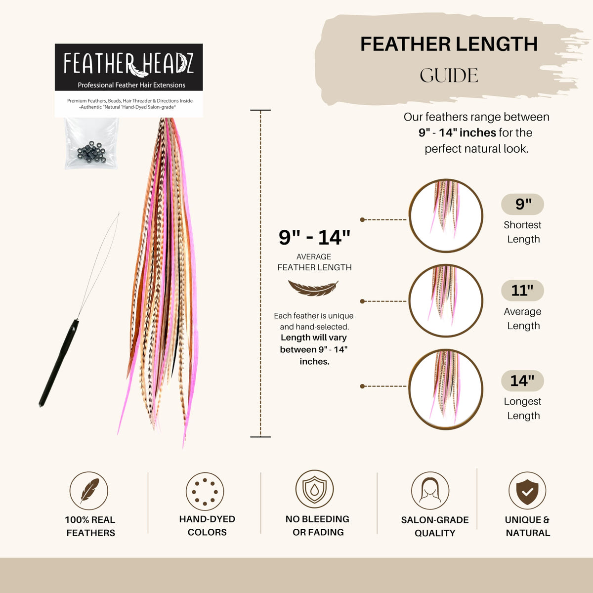 Feather Headz hair extensions styled in a boho hairstyle