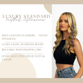 Feather Headz hair extensions styled with curling iron