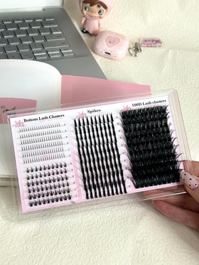 Feather-light bottom lashes included in the kit