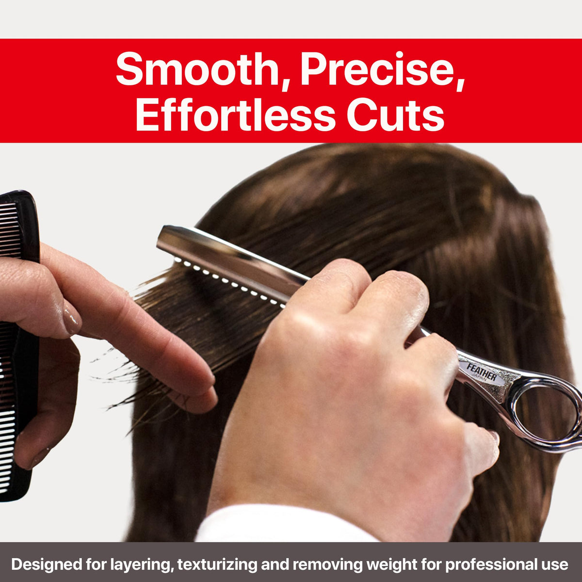 Feather razor blades with a styling razor for context