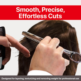 Feather razor blades with a styling razor for context