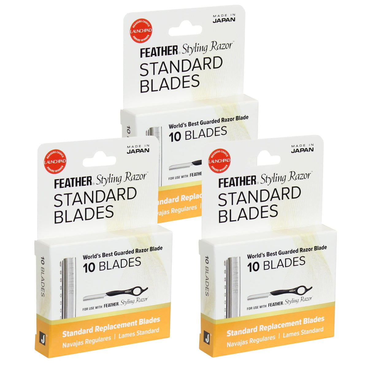 Feather Styling Razor Replacement Blades 30 Ct pack front view