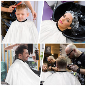 FEBSNOW Barber Cape in use during a haircut