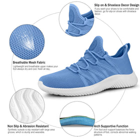 Feethit Women's Slip On Running Shoes back view