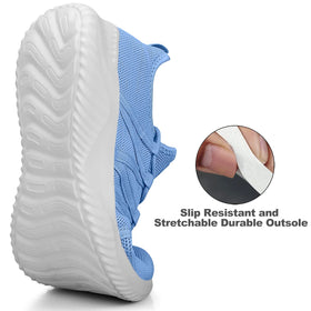 Feethit Women's Slip On Running Shoes close-up of slip resistant outsole