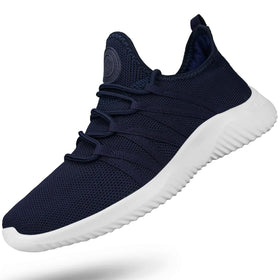 Feethit Women’s Slip On Running Shoes dark blue front view