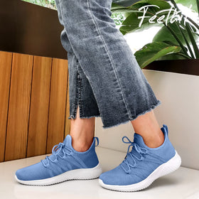 Feethit Women's Slip On Running Shoes side view showing breathable mesh