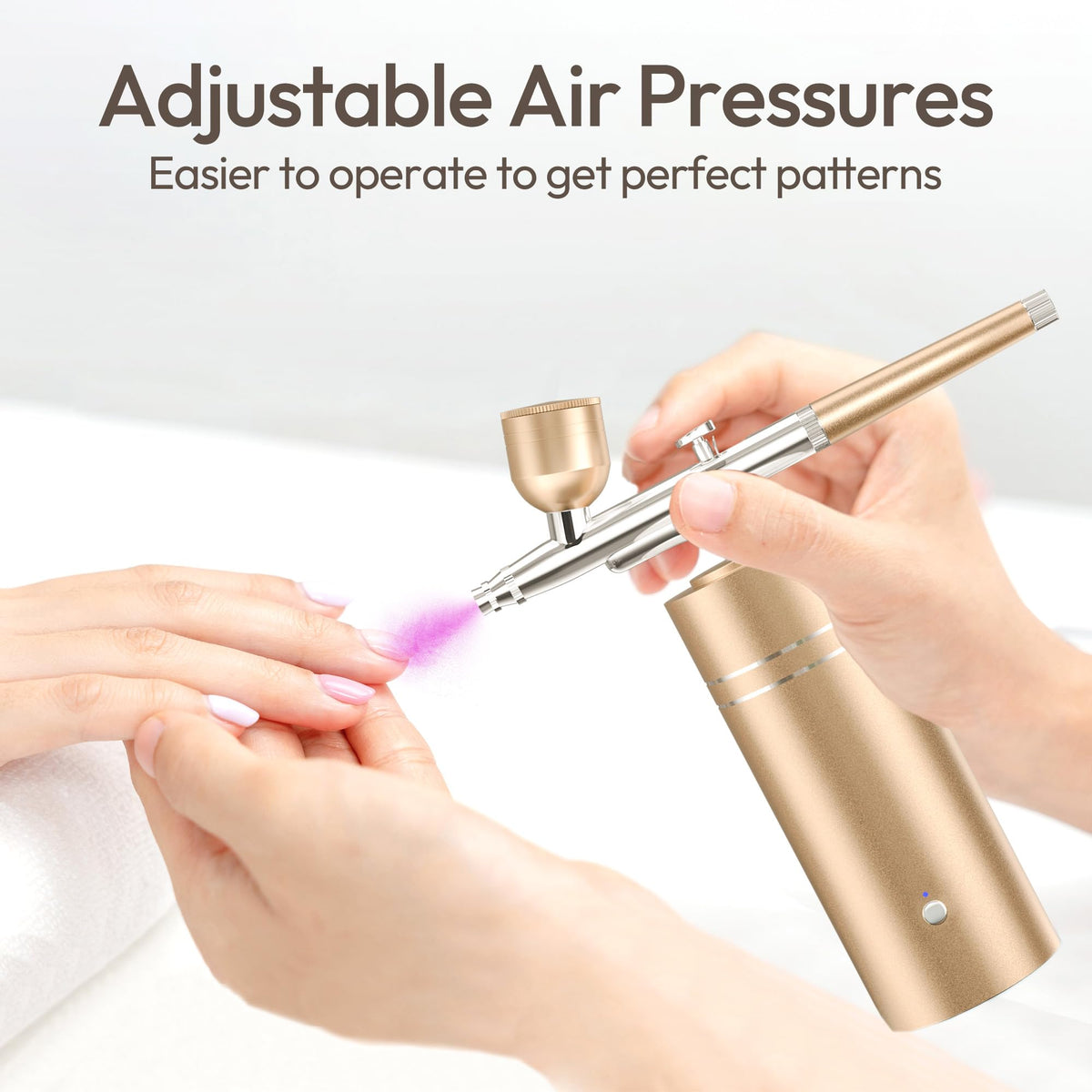 fehrominger airbrush kit in use for nail art