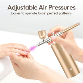 fehrominger airbrush kit in use for nail art