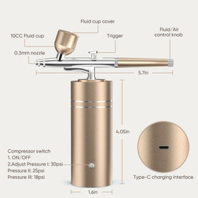fehrominger airbrush kit with compressor and accessories