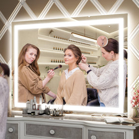 FENNIO Large Vanity Mirror close-up of side lights