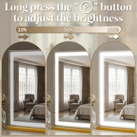 FENNIO Large Vanity Mirror mounted on a wall