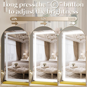 FENNIO Large Vanity Mirror mounted on a wall