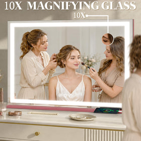 FENNIO Large Vanity Mirror wall-mounted in a stylish room