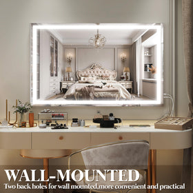 FENNIO Large Vanity Mirror with cold light setting