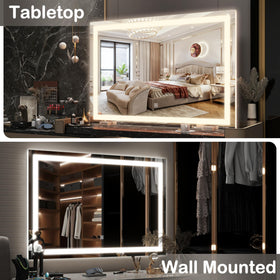 FENNIO Makeup Mirror 32x22 close-up of touch sensor