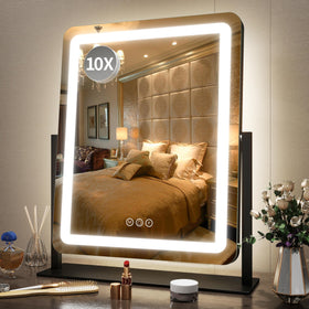 FENNIO Vanity Mirror 19x22 front view with LED lights