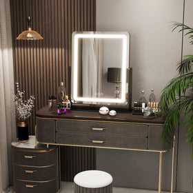 FENNIO Vanity Mirror close-up of aluminum frame