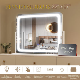 FENNIO Vanity Mirror in a stylish makeup setup