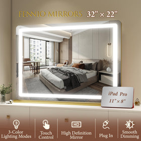FENNIO Vanity Mirror in a stylish vanity setup