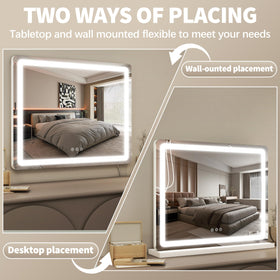 FENNIO Vanity Mirror mounted on wall in a bathroom