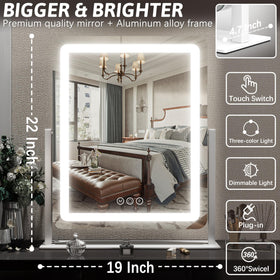 FENNIO Vanity Mirror showcasing three colour lighting modes