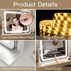 FENNIO Vanity Mirror showing aluminum alloy frame
