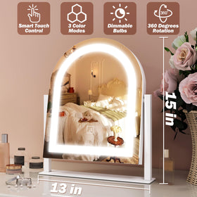 FENNIO Vanity Mirror showing minimalistic rounded design