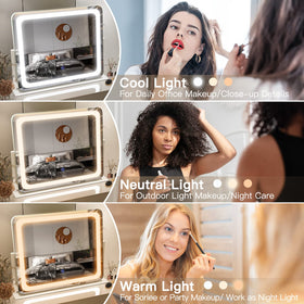 FENNIO Vanity Mirror showing smart touch controls