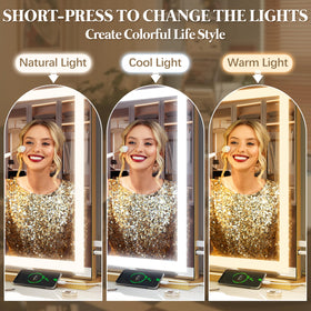 FENNIO Vanity Mirror showing touch sensor controls