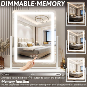 FENNIO Vanity Mirror side view showing adjustable brightness
