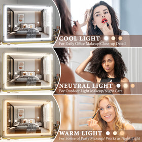 FENNIO Vanity Mirror side view showing touch sensor