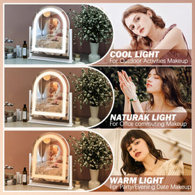 FENNIO Vanity Mirror side view with adjustable brightness feature