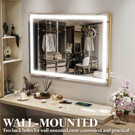 FENNIO Vanity Mirror side view with aluminum frame
