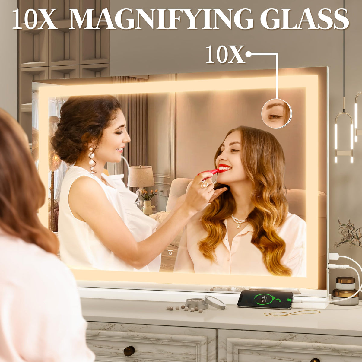 FENNIO Vanity Mirror with aluminum frame and high-quality glass