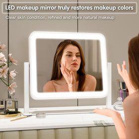 FENNIO Vanity Mirror with Lights displaying 3-color lighting modes