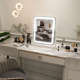 FENNIO Vanity Mirror with Lights displaying 3 lighting modes