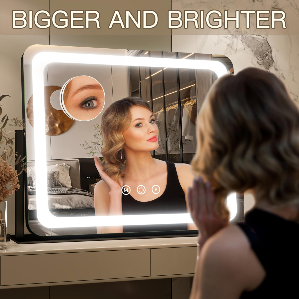 FENNIO Vanity Mirror with Lights displaying natural lighting