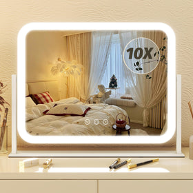 FENNIO Vanity Mirror with Lights front view, 17x13 inches