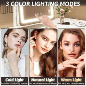 FENNIO Vanity Mirror with lights in a stylish bathroom setting